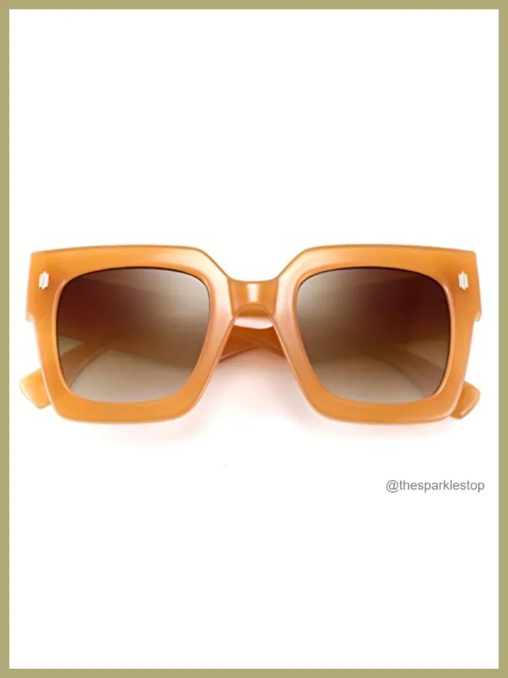 Vintage Oversized Square Sunglasses for Women Retro UV400 Trendy Luxury Big Sun